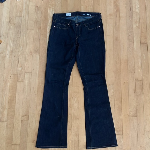 GAP Curve 30L bootcut dark denim tall long jeans - Picture 2 of 13